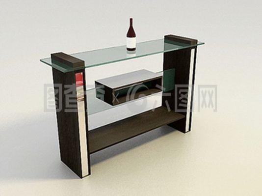 红酒展示柜3D模型 商业展示与家居美学的数字化呈现
